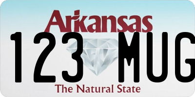 AR license plate 123MUG