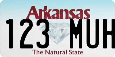 AR license plate 123MUH