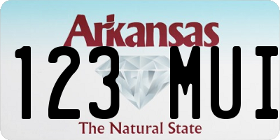 AR license plate 123MUI