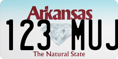 AR license plate 123MUJ