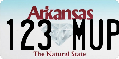 AR license plate 123MUP
