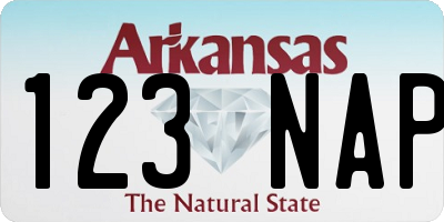 AR license plate 123NAP