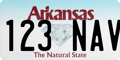 AR license plate 123NAV