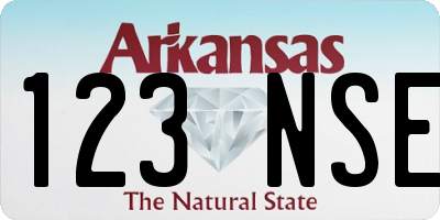 AR license plate 123NSE