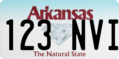 AR license plate 123NVI