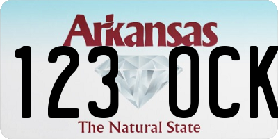 AR license plate 123OCK