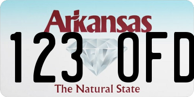 AR license plate 123OFD