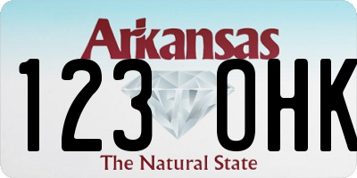 AR license plate 123OHK