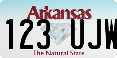 AR license plate 123UJW
