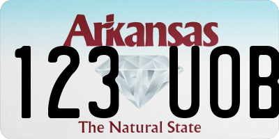 AR license plate 123UOB