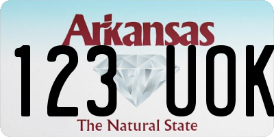 AR license plate 123UOK
