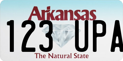 AR license plate 123UPA