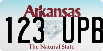 AR license plate 123UPB