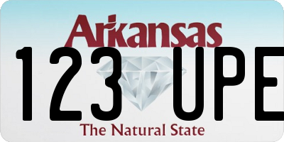 AR license plate 123UPE