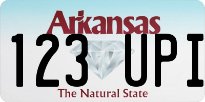 AR license plate 123UPI