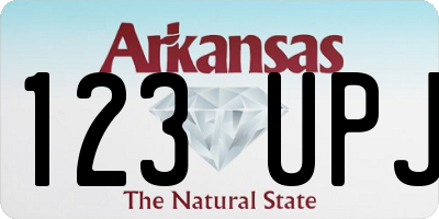 AR license plate 123UPJ