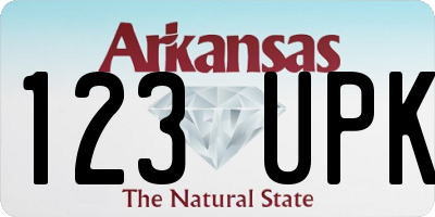 AR license plate 123UPK