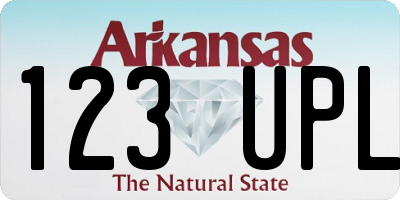 AR license plate 123UPL