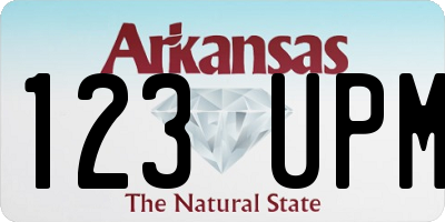 AR license plate 123UPM