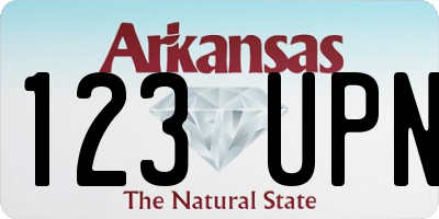 AR license plate 123UPN