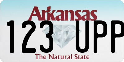 AR license plate 123UPP