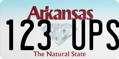 AR license plate 123UPS