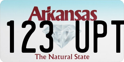AR license plate 123UPT