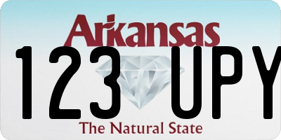 AR license plate 123UPY