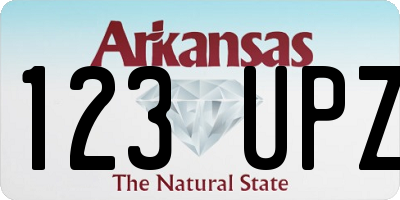 AR license plate 123UPZ