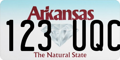 AR license plate 123UQC