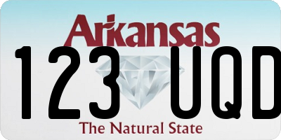 AR license plate 123UQD
