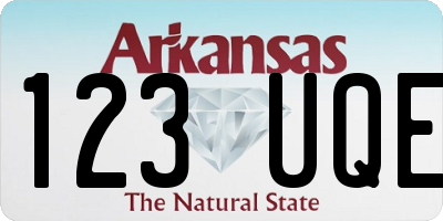 AR license plate 123UQE