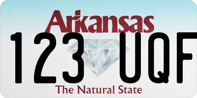 AR license plate 123UQF