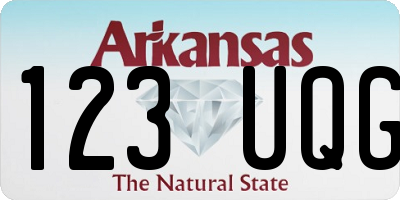 AR license plate 123UQG