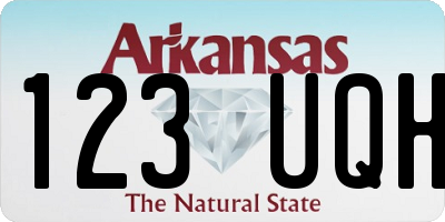 AR license plate 123UQH