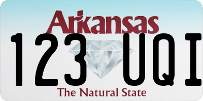 AR license plate 123UQI