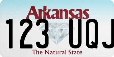 AR license plate 123UQJ