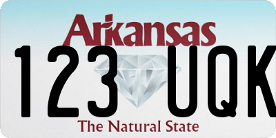 AR license plate 123UQK