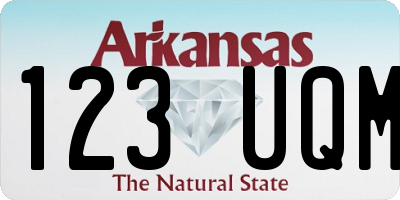 AR license plate 123UQM