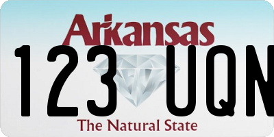 AR license plate 123UQN