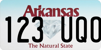 AR license plate 123UQO