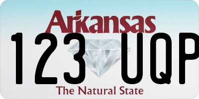AR license plate 123UQP
