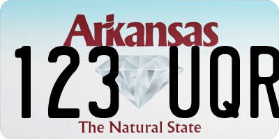 AR license plate 123UQR