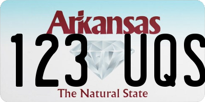 AR license plate 123UQS