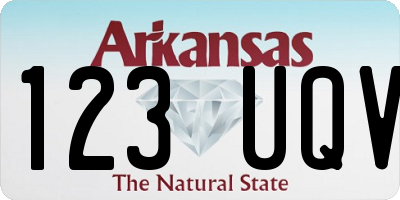 AR license plate 123UQV