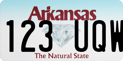 AR license plate 123UQW