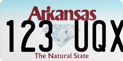 AR license plate 123UQX