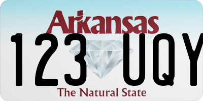 AR license plate 123UQY