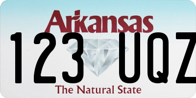 AR license plate 123UQZ