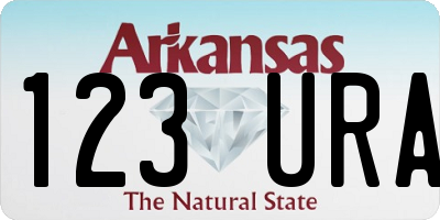 AR license plate 123URA